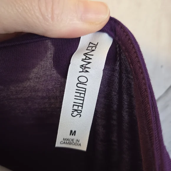 Zenana Outfitters Purple Long-Sleeve Ruffle-Hem Dress - Picture 5 of 6